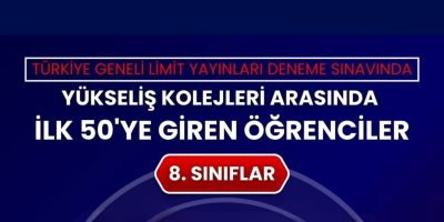 Türkiye Geneli İlk 50’ye 8. sınıf Öğrencilerimiz!